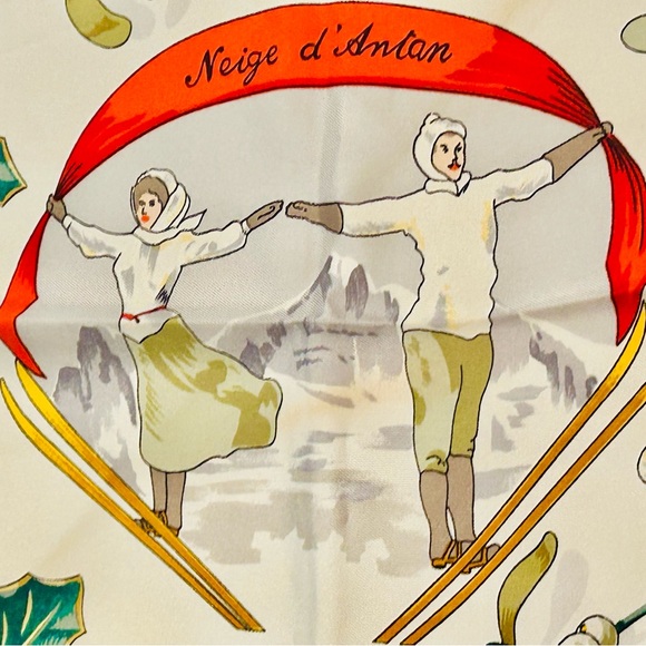 Hermes Silk Vintage Scarf “ Neige D”Antan” by Caty Latham Limited Edition - Picture 9 of 17